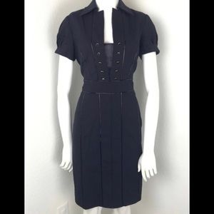 Badgley Mischka pinstripe sailor dress